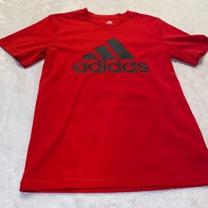Boys medium red Adidas shirt
